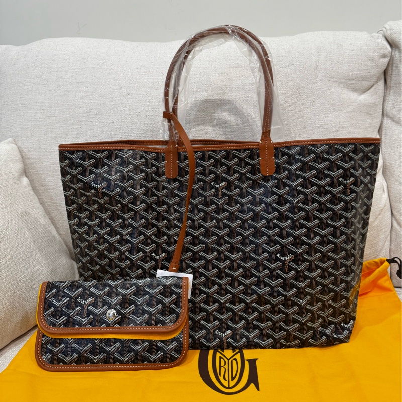 全新Goyard Saint Louis PM托特包 棕色-0
