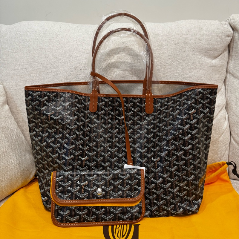 全新Goyard Saint Louis PM托特包 棕色-1