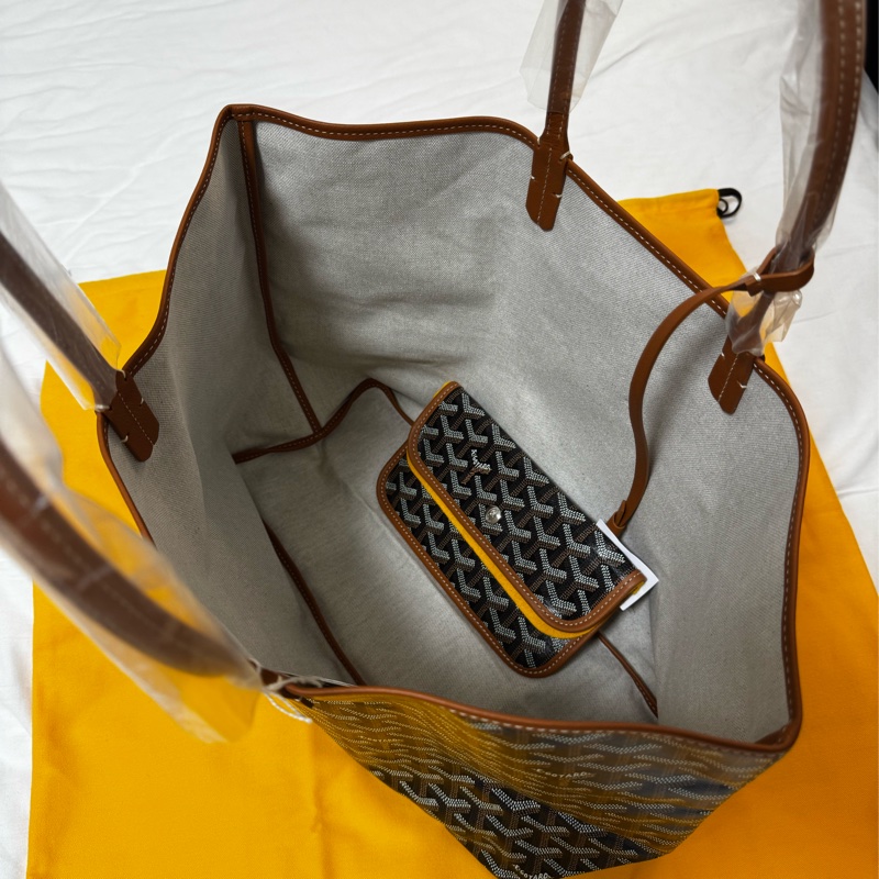 全新Goyard Saint Louis PM托特包 棕色-3