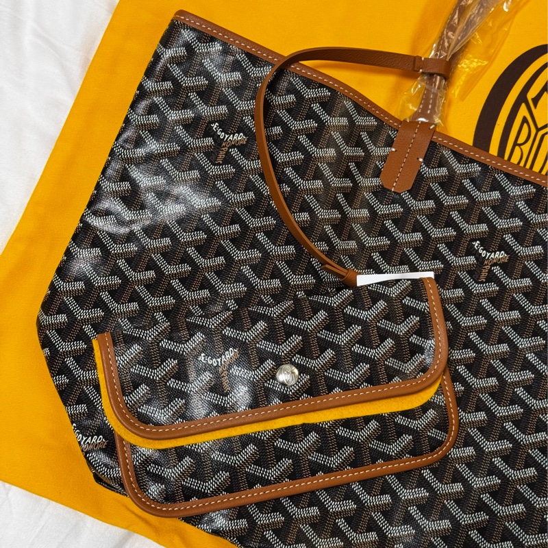 全新Goyard Saint Louis PM托特包 棕色-5
