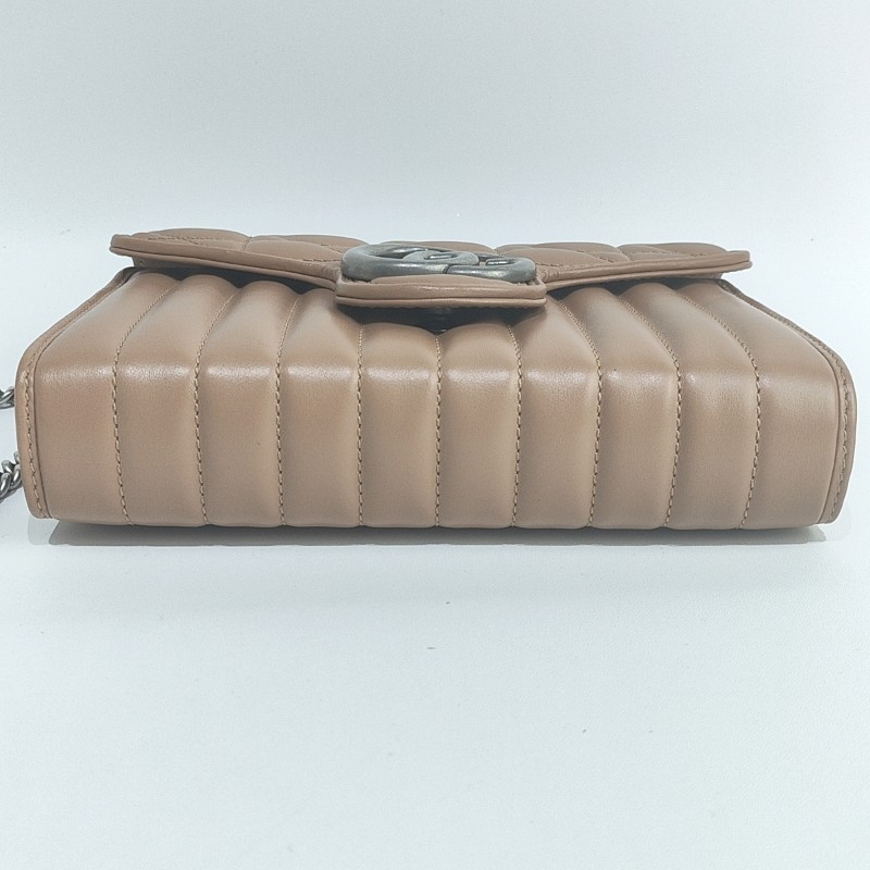 Gucci 馬蒙米色縫皮革迷你底長20cm-8