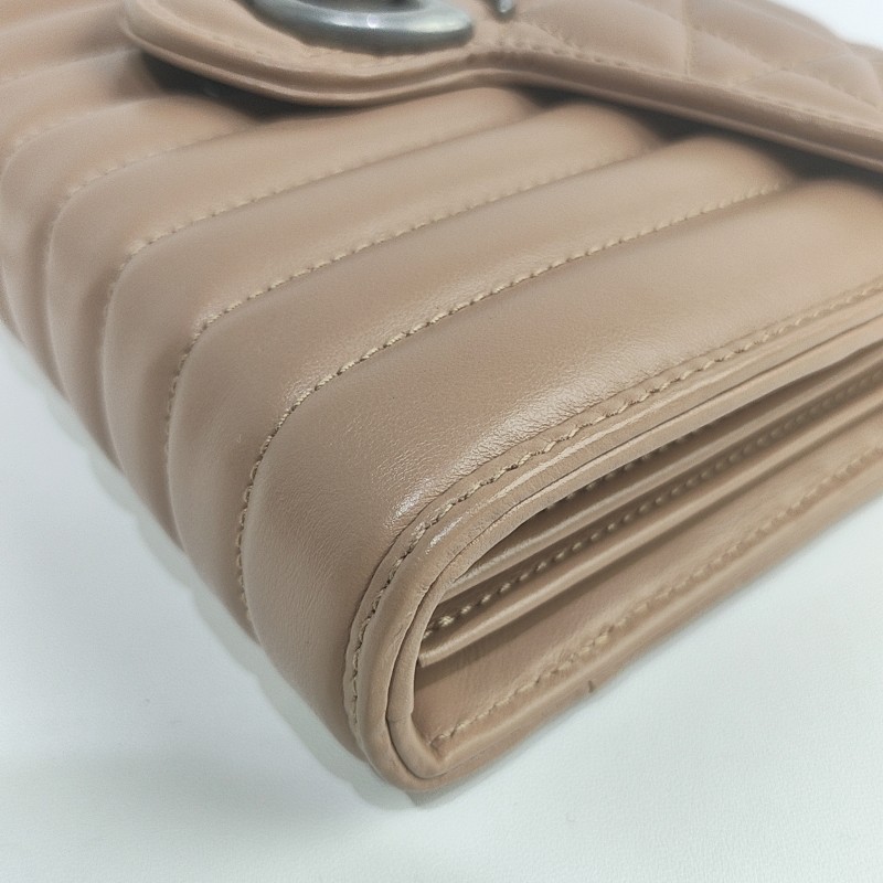 Gucci 馬蒙米色縫皮革迷你底長20cm-13