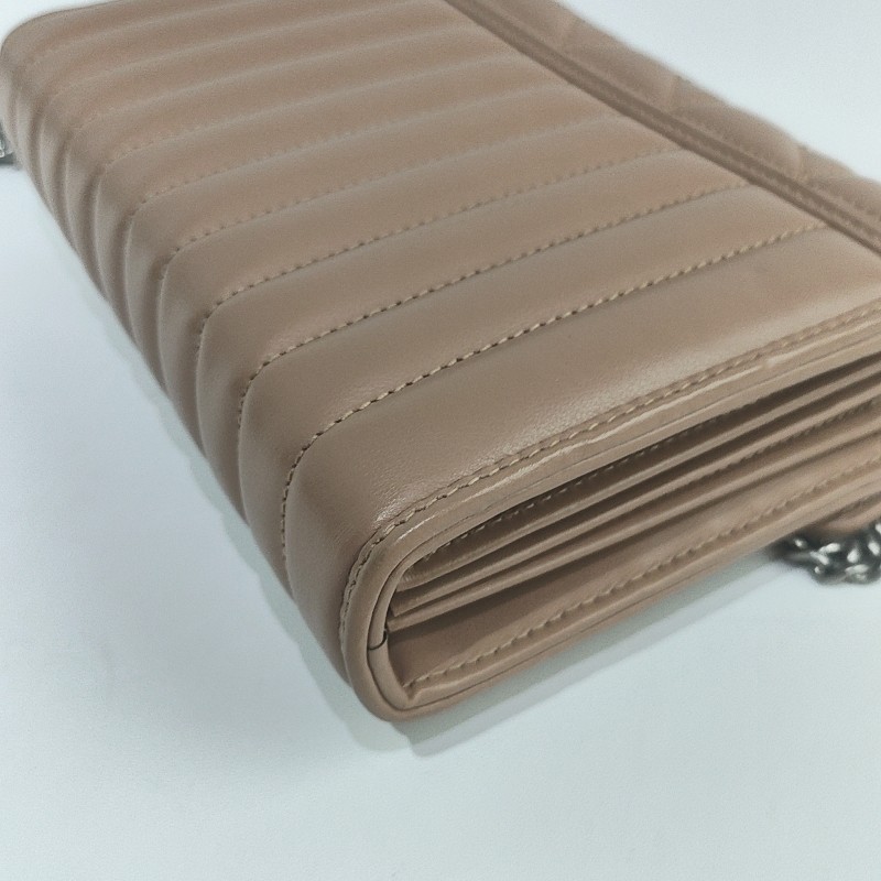 Gucci 馬蒙米色縫皮革迷你底長20cm-15