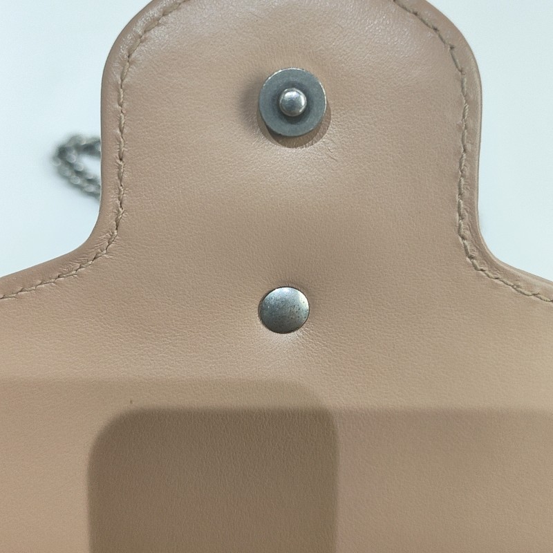 Gucci 馬蒙米色縫皮革迷你底長20cm-17