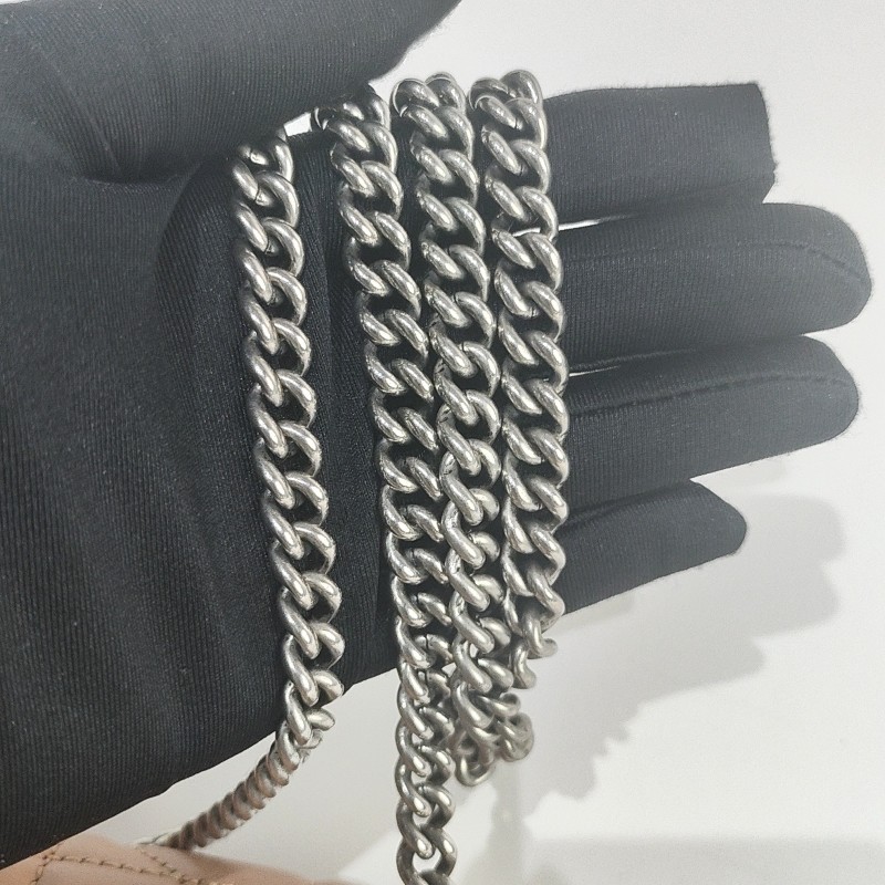 Gucci 馬蒙米色縫皮革迷你底長20cm-18