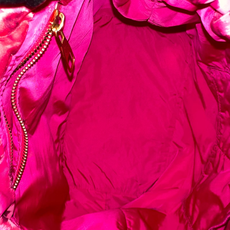 Louis Vuitton玫粉色尼龍老花限定水墨畫抽繩斜挎水桶包-4