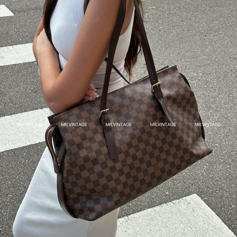 🏷Louis vuitton棋盤格手提包-1