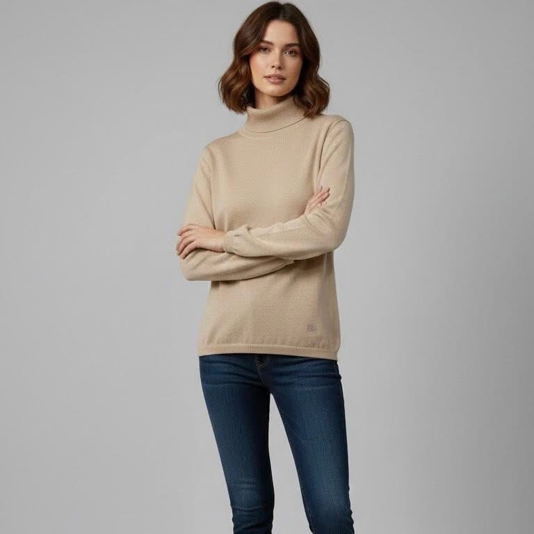 BURBERRY 倫敦 戰馬羊毛高領上衣-0