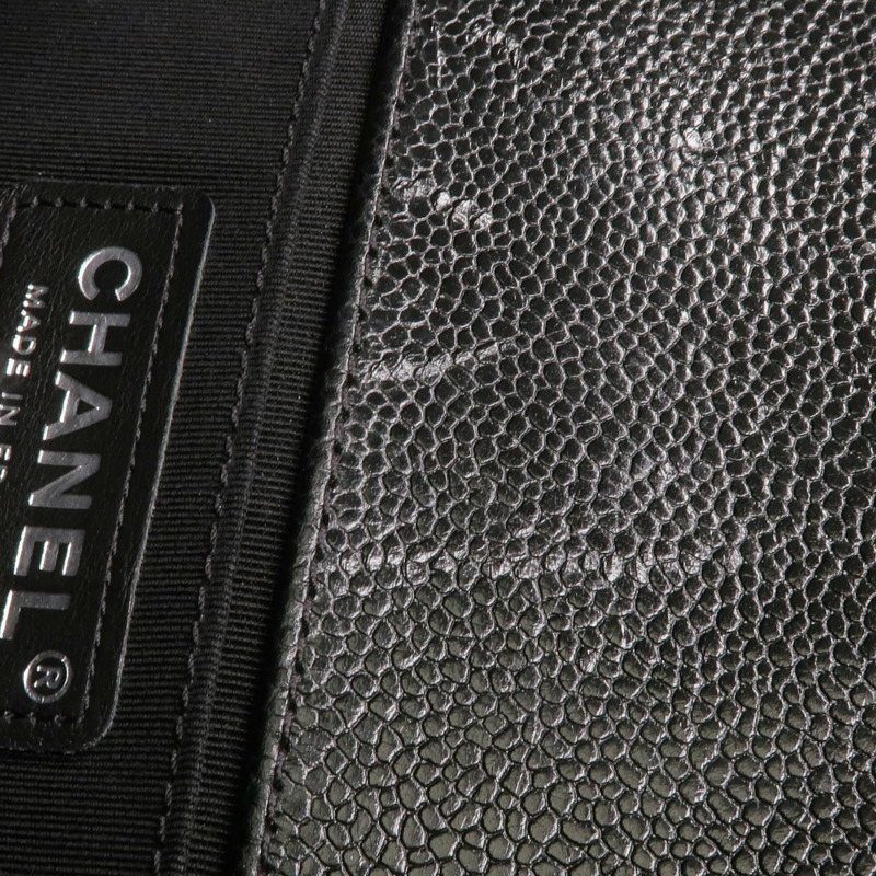 CHANEL 牛皮皮革Boy 25銀扣鏈帶肩背袋-16