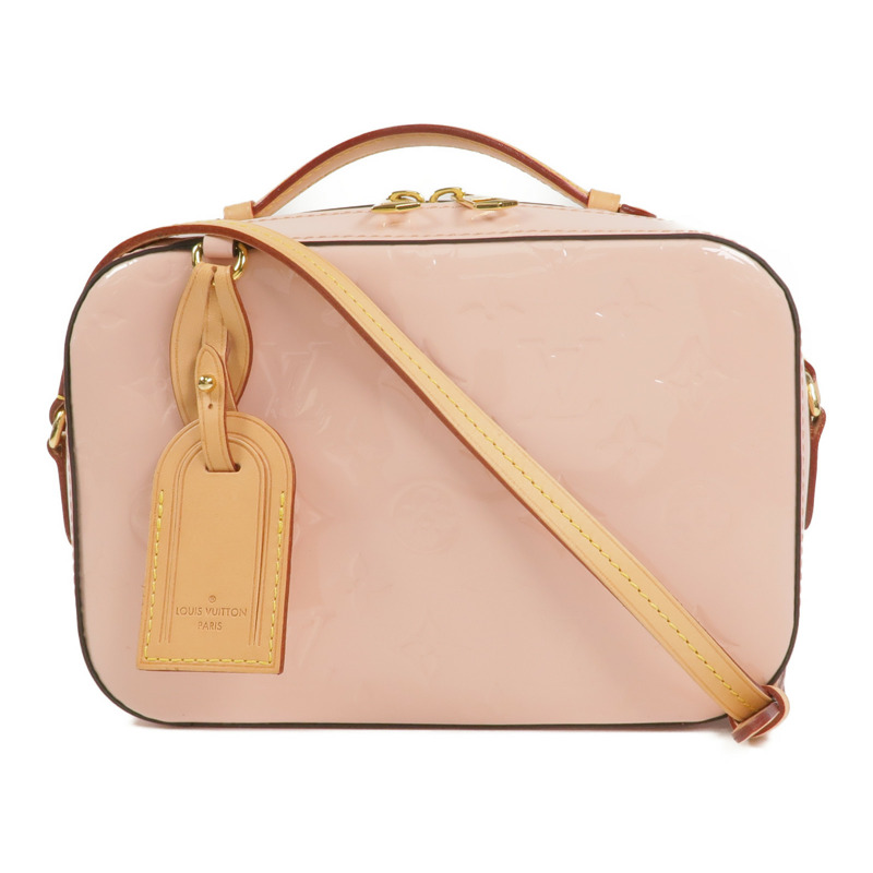 LOUIS VUITTON Monogram Vernis Santa Monica金扣手挽肩背兩用袋-0