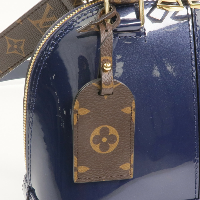 LOUIS VUITTON Monogram/Monogram Vernis Alma BB金扣手挽肩背兩用袋-10