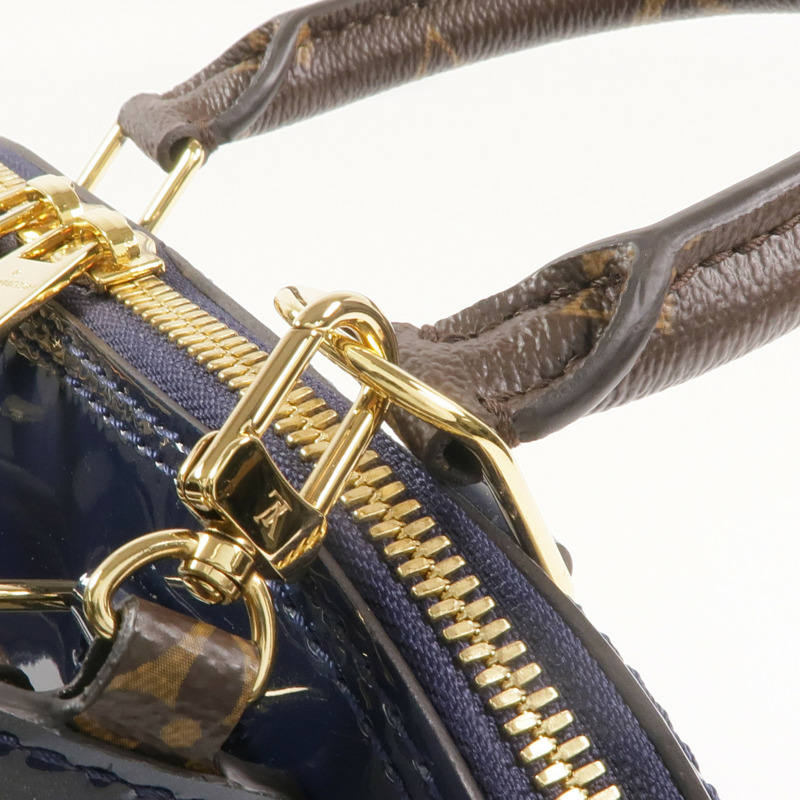 LOUIS VUITTON Monogram/Monogram Vernis Alma BB金扣手挽肩背兩用袋-11