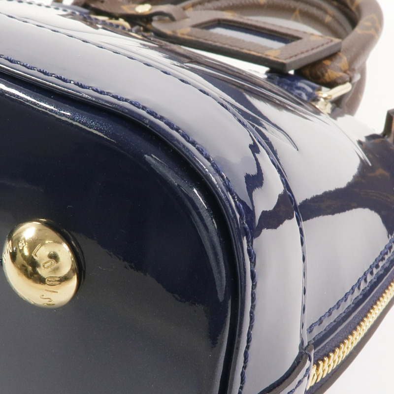 LOUIS VUITTON Monogram/Monogram Vernis Alma BB金扣手挽肩背兩用袋-12