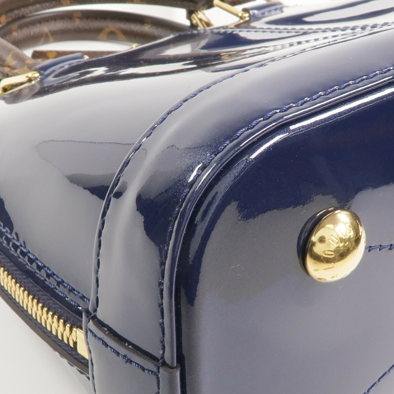 LOUIS VUITTON Monogram/Monogram Vernis Alma BB金扣手挽肩背兩用袋-15