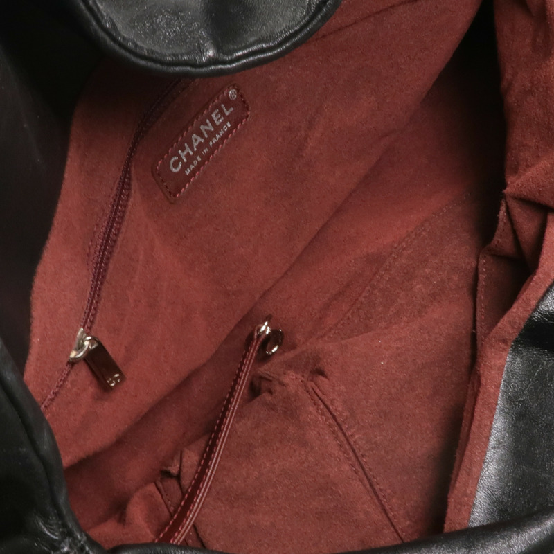 CHANEL 牛皮皮革Vintage Chain Shoulder Bag銀扣鏈帶肩背袋-4