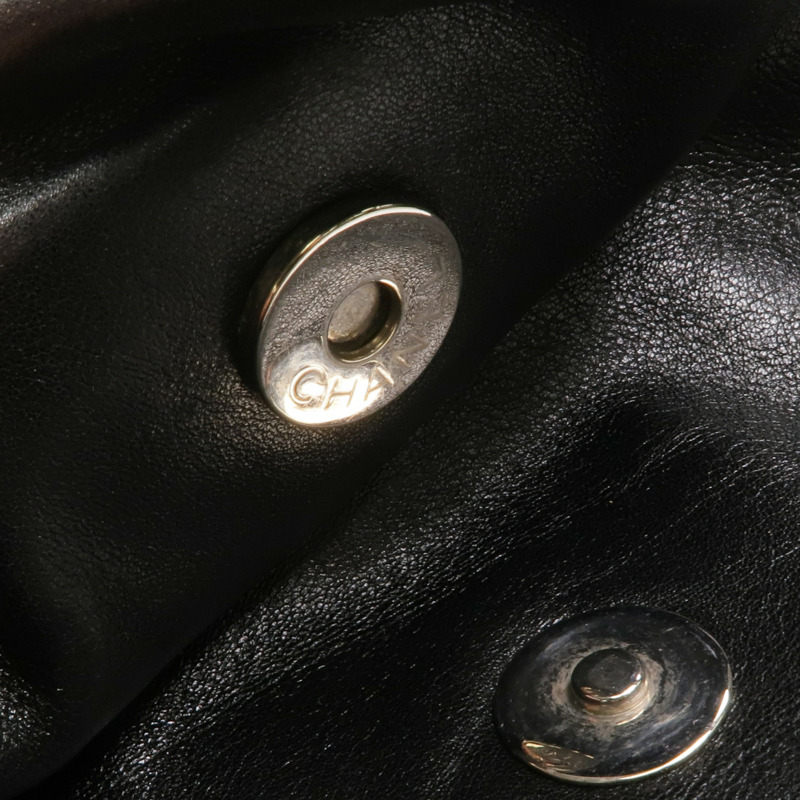 CHANEL 牛皮皮革Vintage Chain Shoulder Bag銀扣鏈帶肩背袋-12