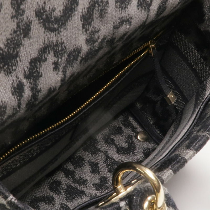 Dior 帆布Lady D-Lite金扣手挽肩背兩用袋-4