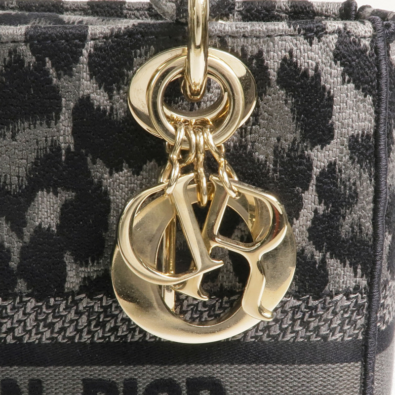 Dior 帆布Lady D-Lite金扣手挽肩背兩用袋-9