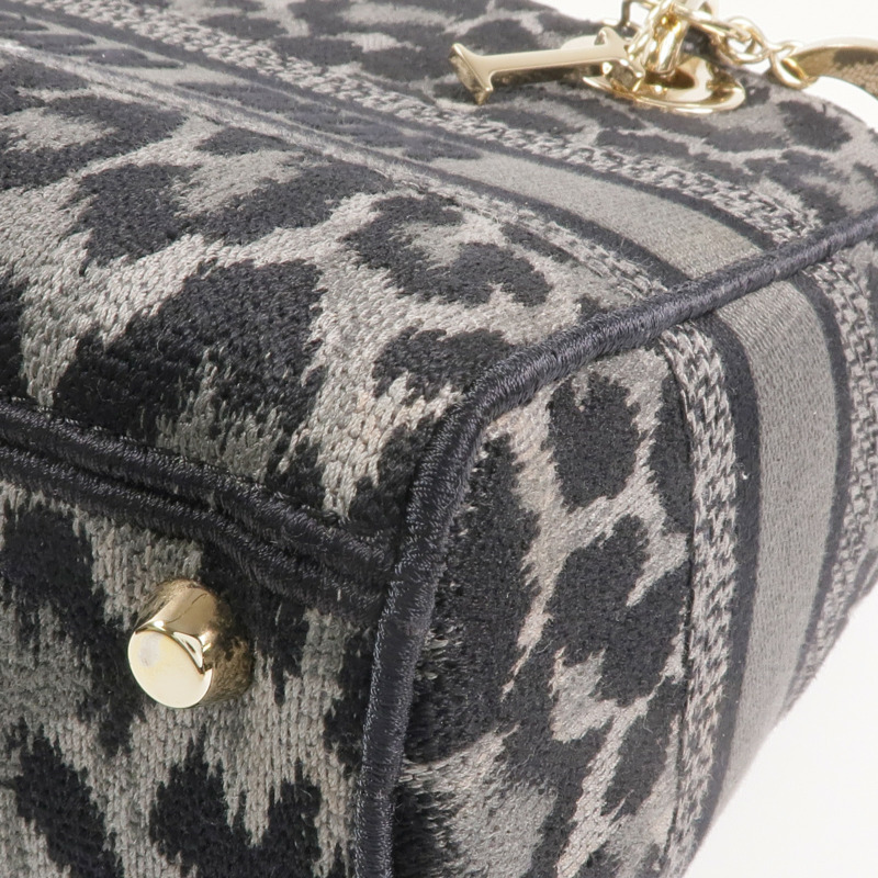 Dior 帆布Lady D-Lite金扣手挽肩背兩用袋-11