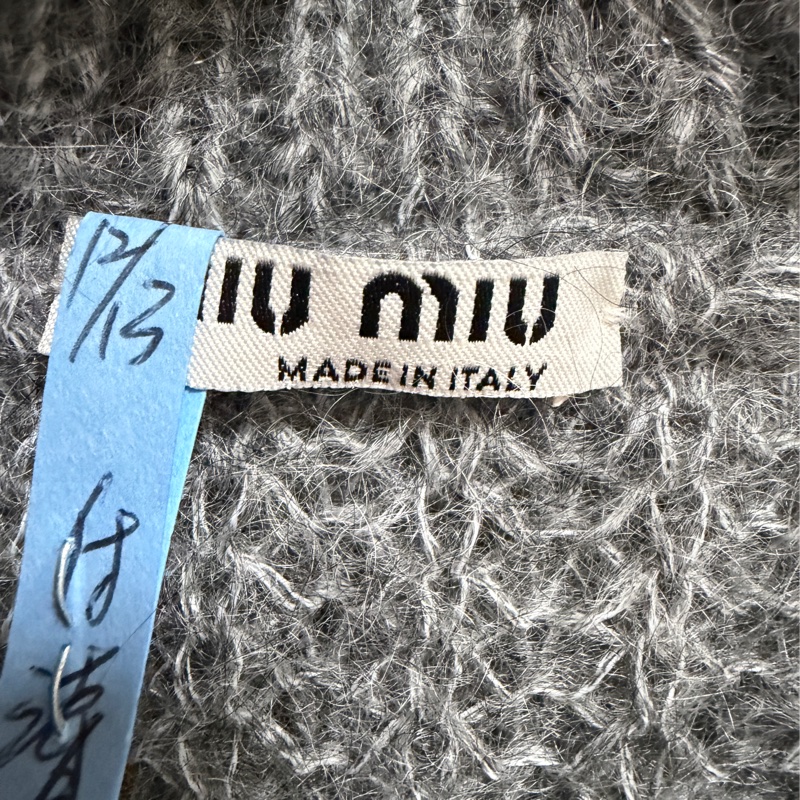 Miumiu 灰色羊毛外套 含馬海毛-1