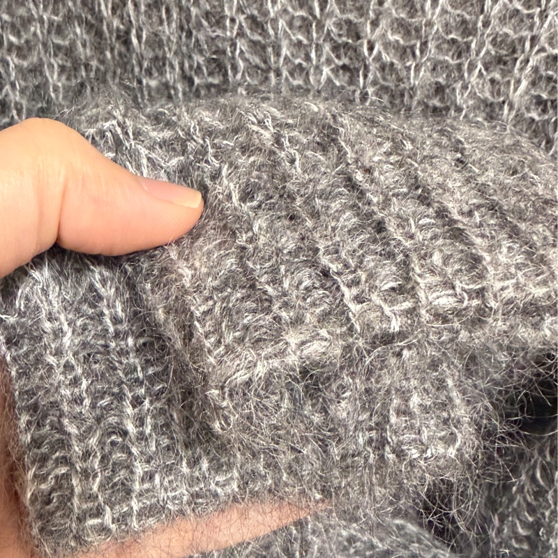 Miumiu 灰色羊毛外套 含馬海毛-5