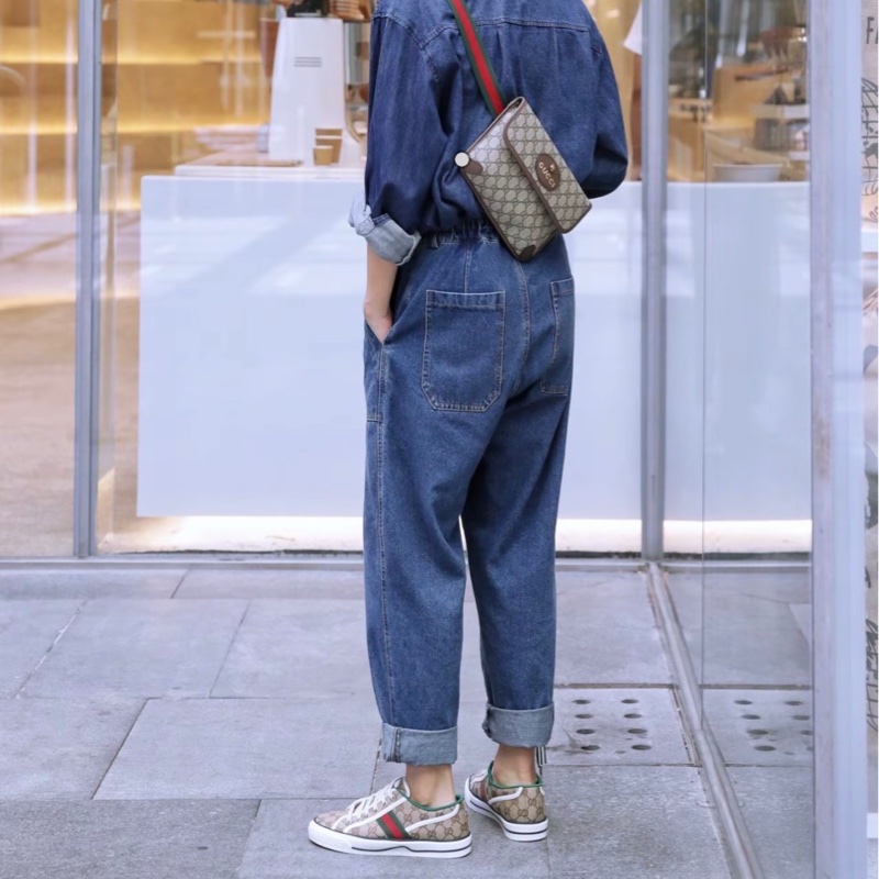 全新 Gucci 古馳 1977系列 老花滿Logo 經典紅綠織帶裝飾 休閒鞋-7