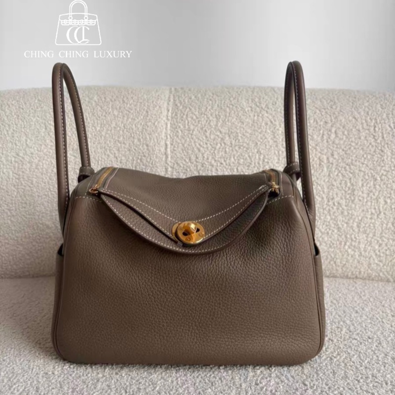 🌈Hermes🧡Lindy 26🧡大象灰金扣🌟98.5新🌈TC皮🌟-0