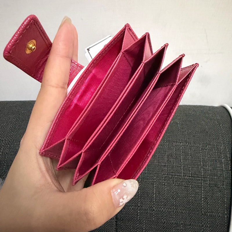 Prada 三角鐵牌風琴卡包-4