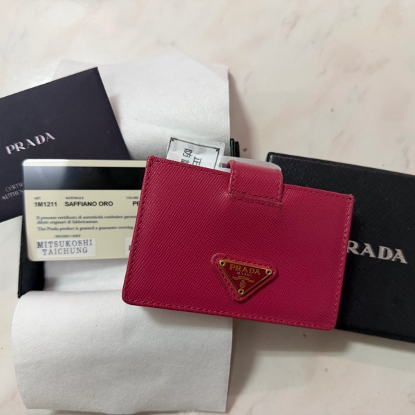 Prada 三角鐵牌風琴卡包-11