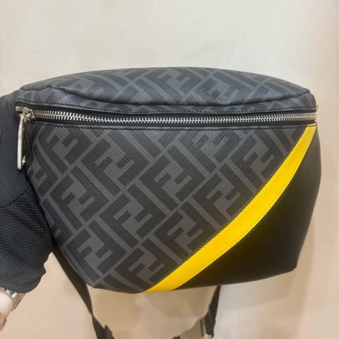 FEND腰包 黃線老花