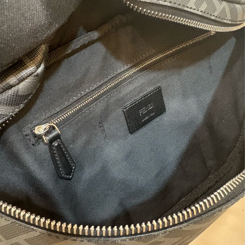 FEND腰包 黃線老花-3