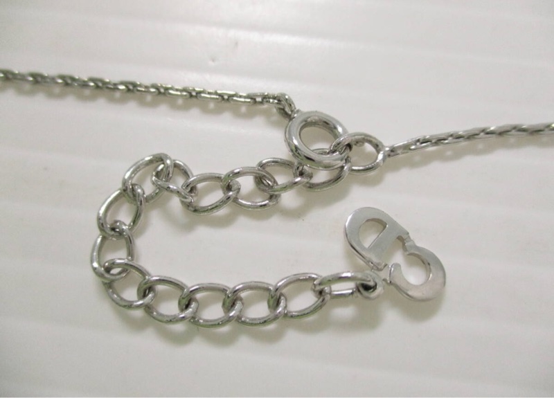 Christian Dior 經典銀色CD水鑽項鍊  極美稀有款✨-5