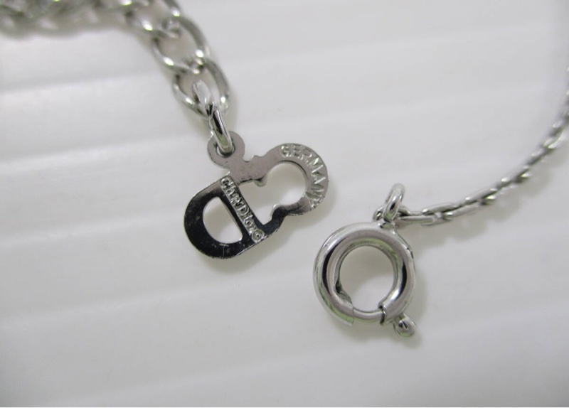 Christian Dior 經典銀色CD水鑽項鍊  極美稀有款✨-6