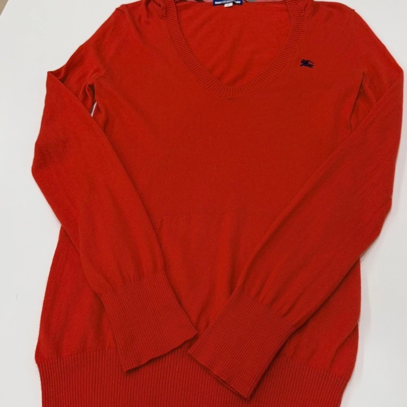 BURBERRY 藍標 連帽棉混羊絨毛料戰馬上衣 紅色-7