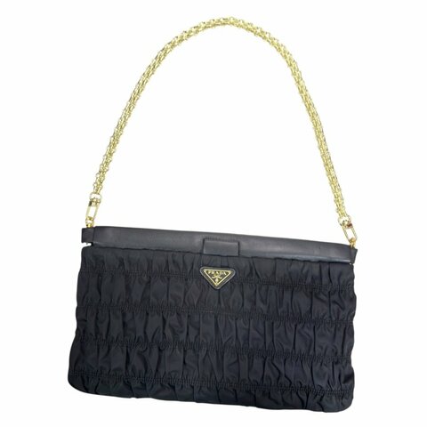 PRADA *自加鏈＞送無品牌鏈帶* 三角標 肩背包