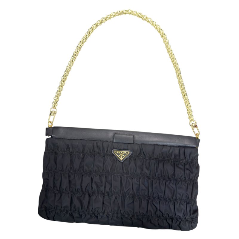 PRADA *自加鏈＞送無品牌鏈帶* 三角標 肩背包-0