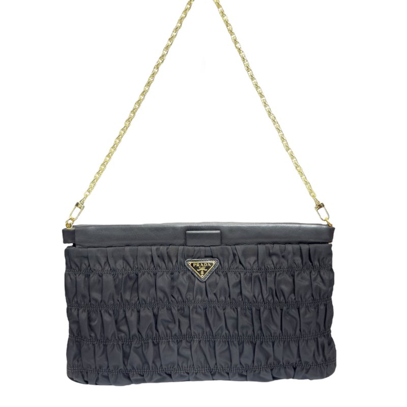 PRADA *自加鏈＞送無品牌鏈帶* 三角標 肩背包-1