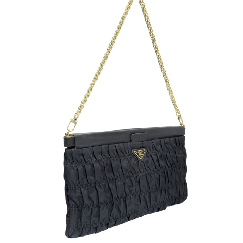 PRADA *自加鏈＞送無品牌鏈帶* 三角標 肩背包-3