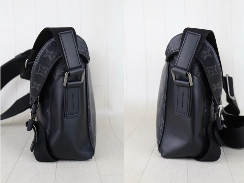 「JL精品代購」98新 LV Voyager黑花郵差包 ic 芯片款-3