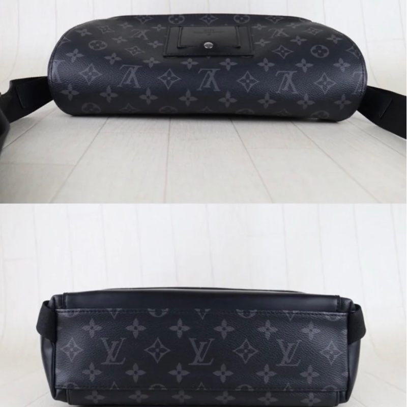 「JL精品代購」98新 LV Voyager黑花郵差包 ic 芯片款-4