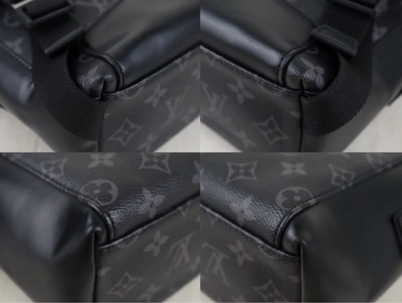 「JL精品代購」98新 LV Voyager黑花郵差包 ic 芯片款-5