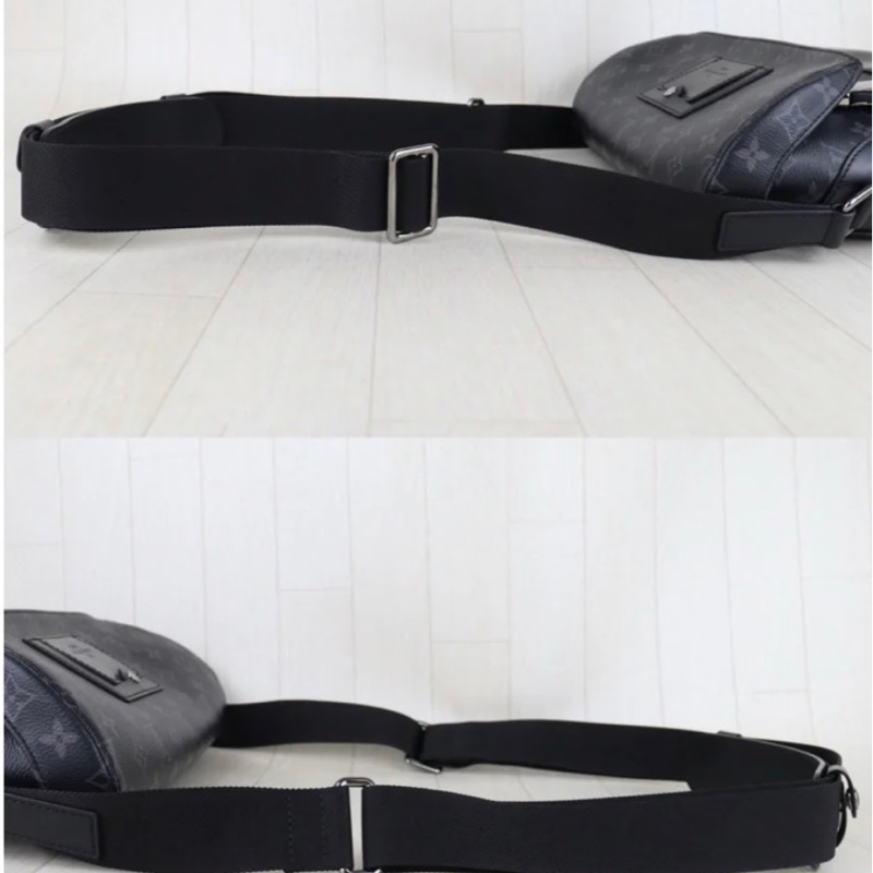 「JL精品代購」98新 LV Voyager黑花郵差包 ic 芯片款-7