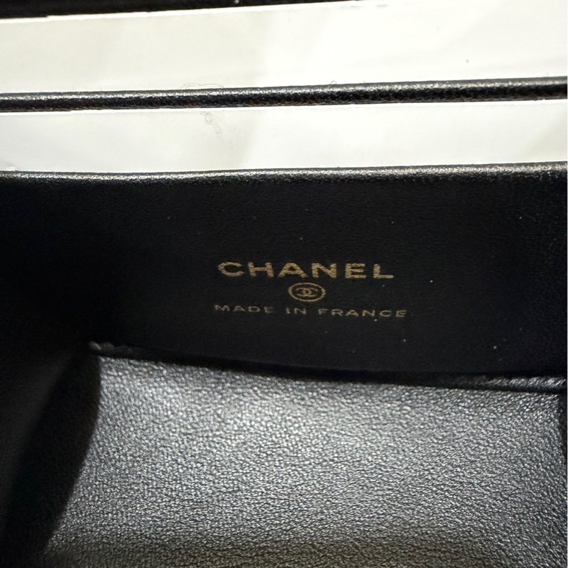 Chanel香奈兒高級手工坊 手提斜挎小方黑金鍊條包-20