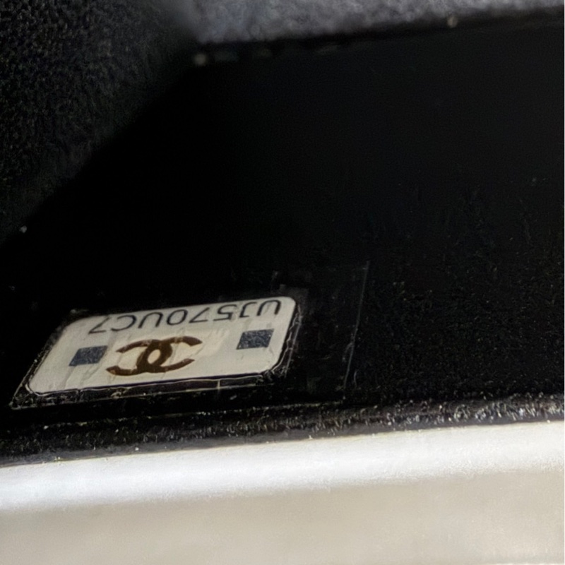 Chanel香奈兒高級手工坊 手提斜挎小方黑金鍊條包-21