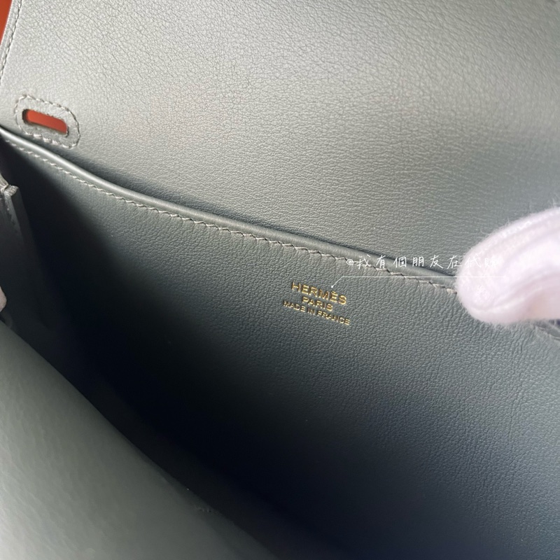 《我有個朋友在代購》愛馬仕Halzan mini｜紅樹林綠+金釦-2