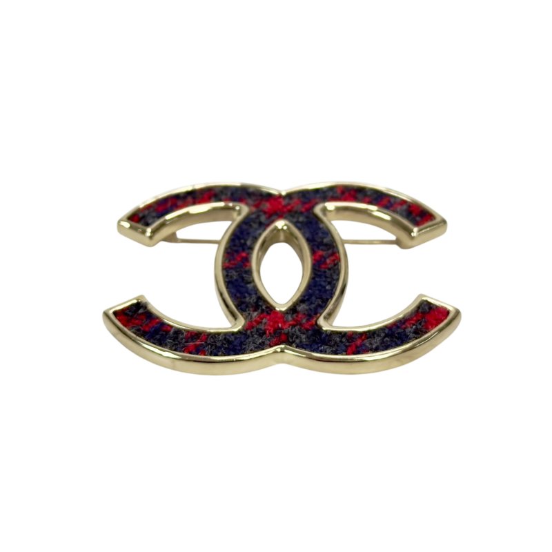 CHANEL CC 粗花呢 胸針-4