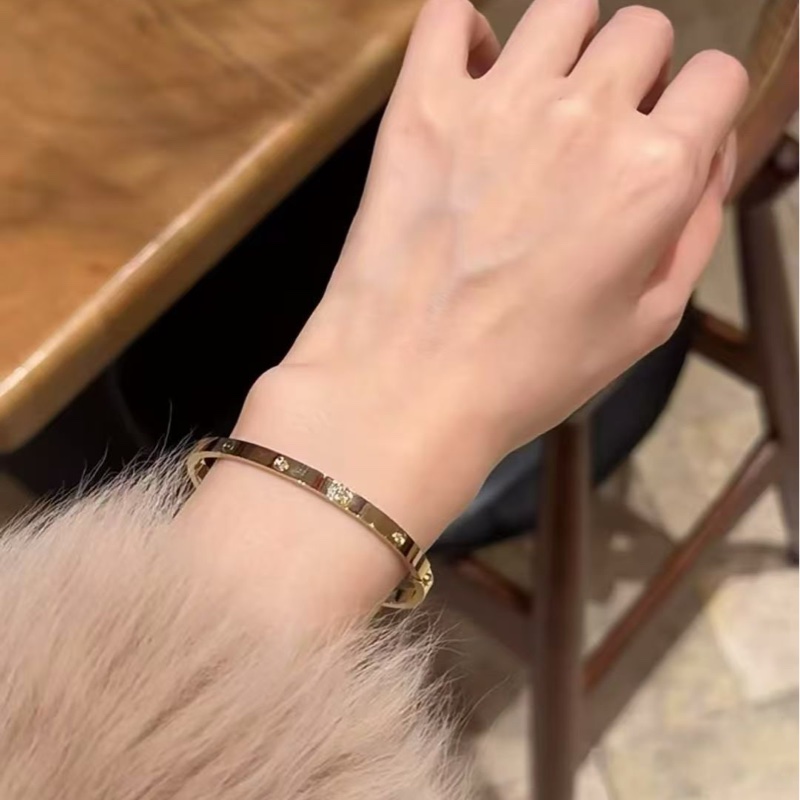 🔥新到:卡地亞/Cartier ⭕ ️ love 系列6鑽窄版18k 玫瑰金手鐲22年全套,尺碼:17號-2