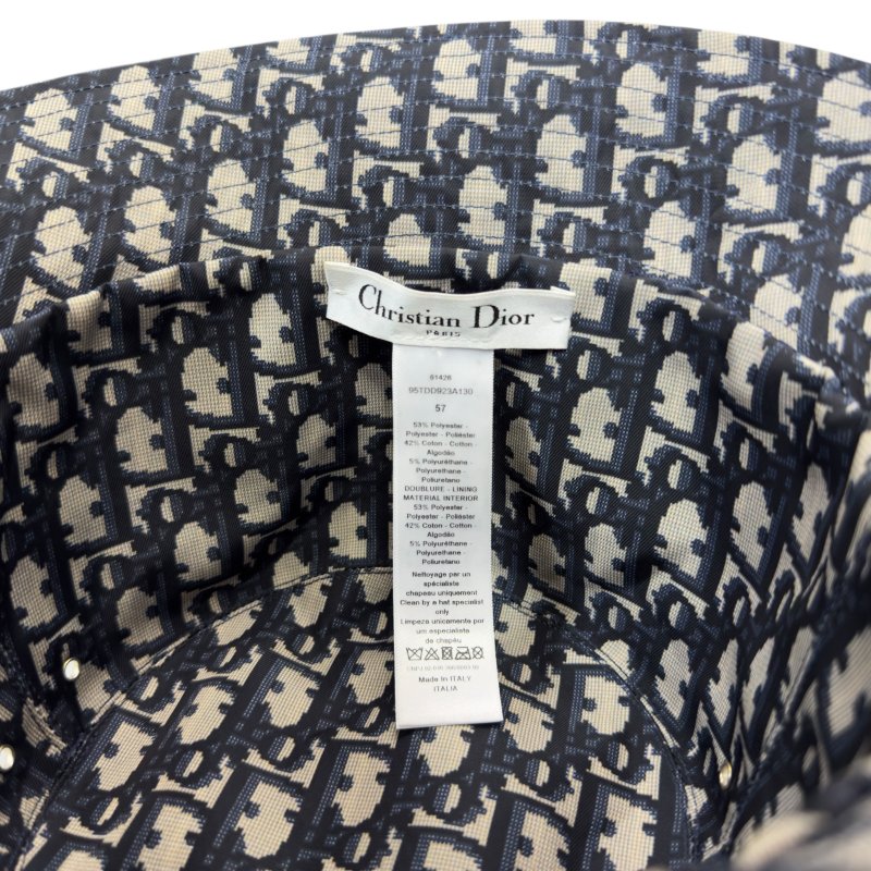 DIOR Teddy-D Oblique 老花 雙面 漁夫帽-11