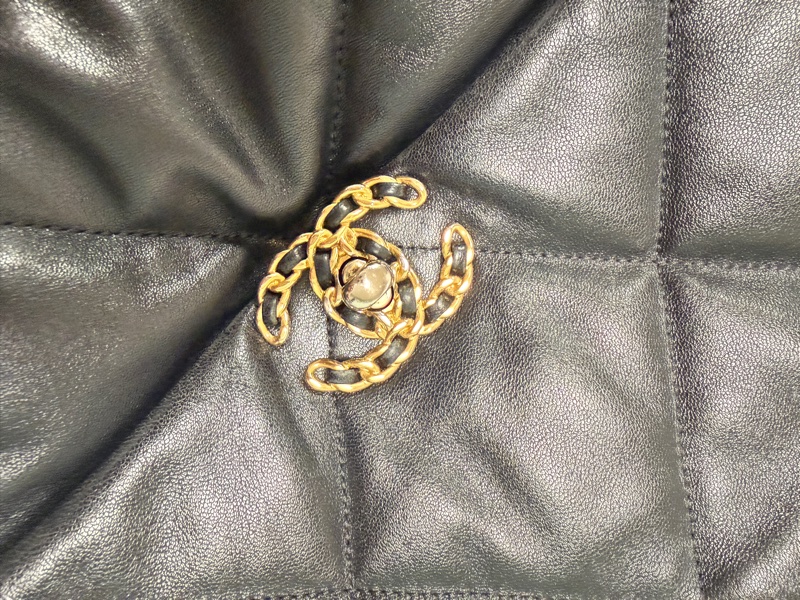 香奈兒Chanel 19 Bag 黑金 中號-12
