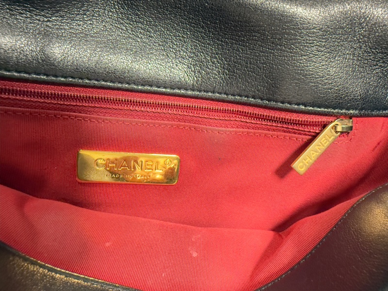 香奈兒Chanel 19 Bag 黑金 中號-14